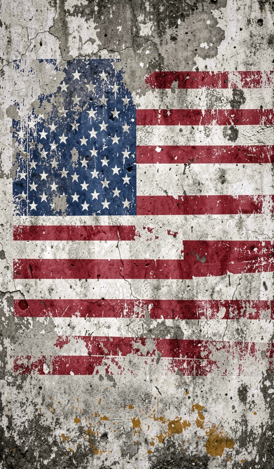 american flag wallpaper — grunge wall 3 (free download)