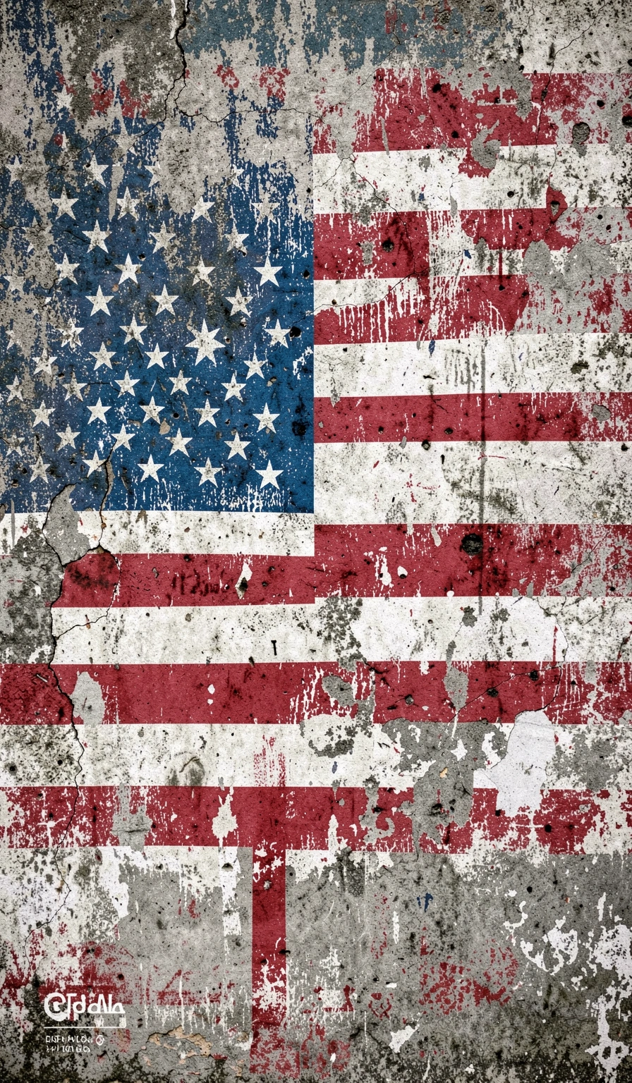 american flag wallpaper — grunge wall 4 (free download)