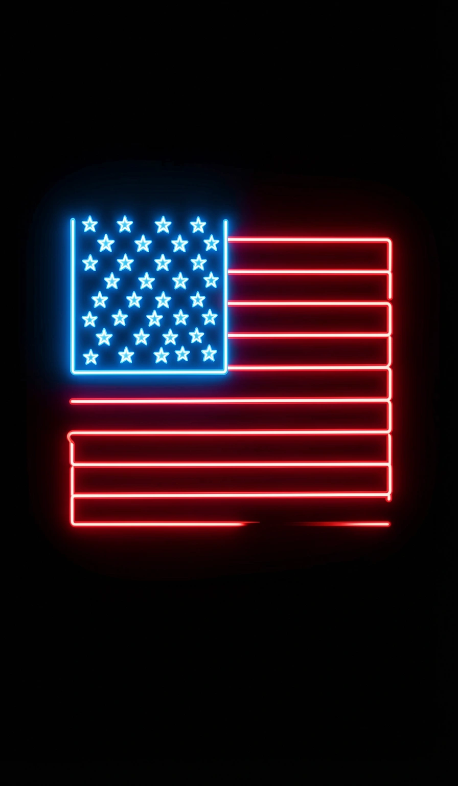 american flag wallpaper — neon 1 (free download)