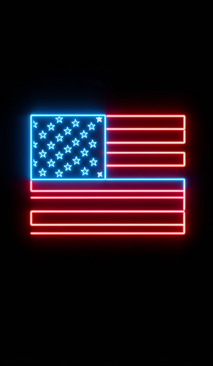 american flag wallpaper — neon 4 (free download)