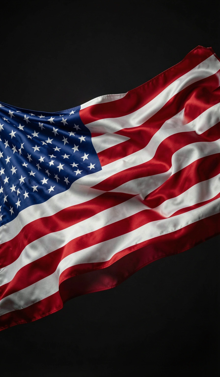 american flag wallpaper — waving silk 4 (free download)