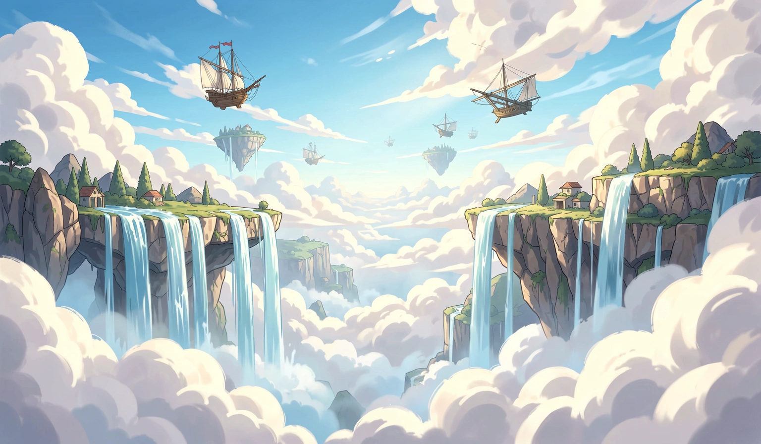 anime background — floating islands 1 (free download)