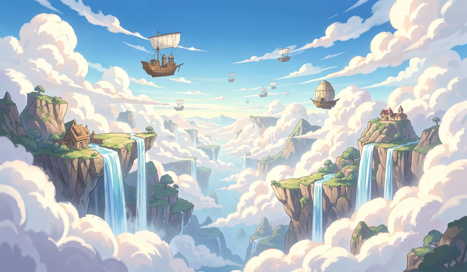 anime background — floating islands 4 (free download)