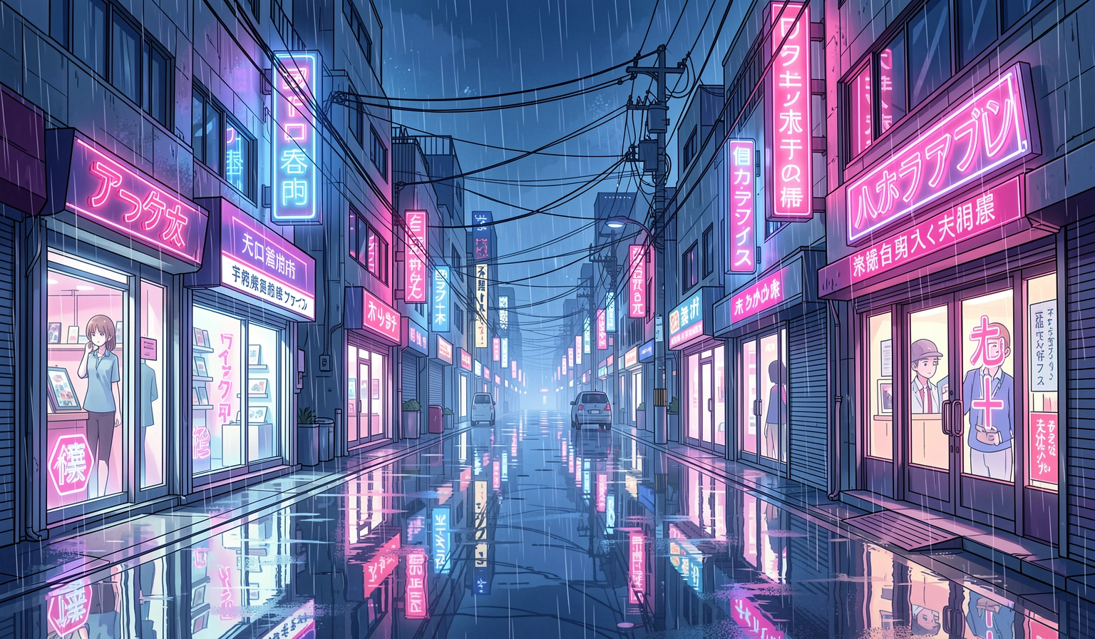 anime background — neon street 2 (free download)