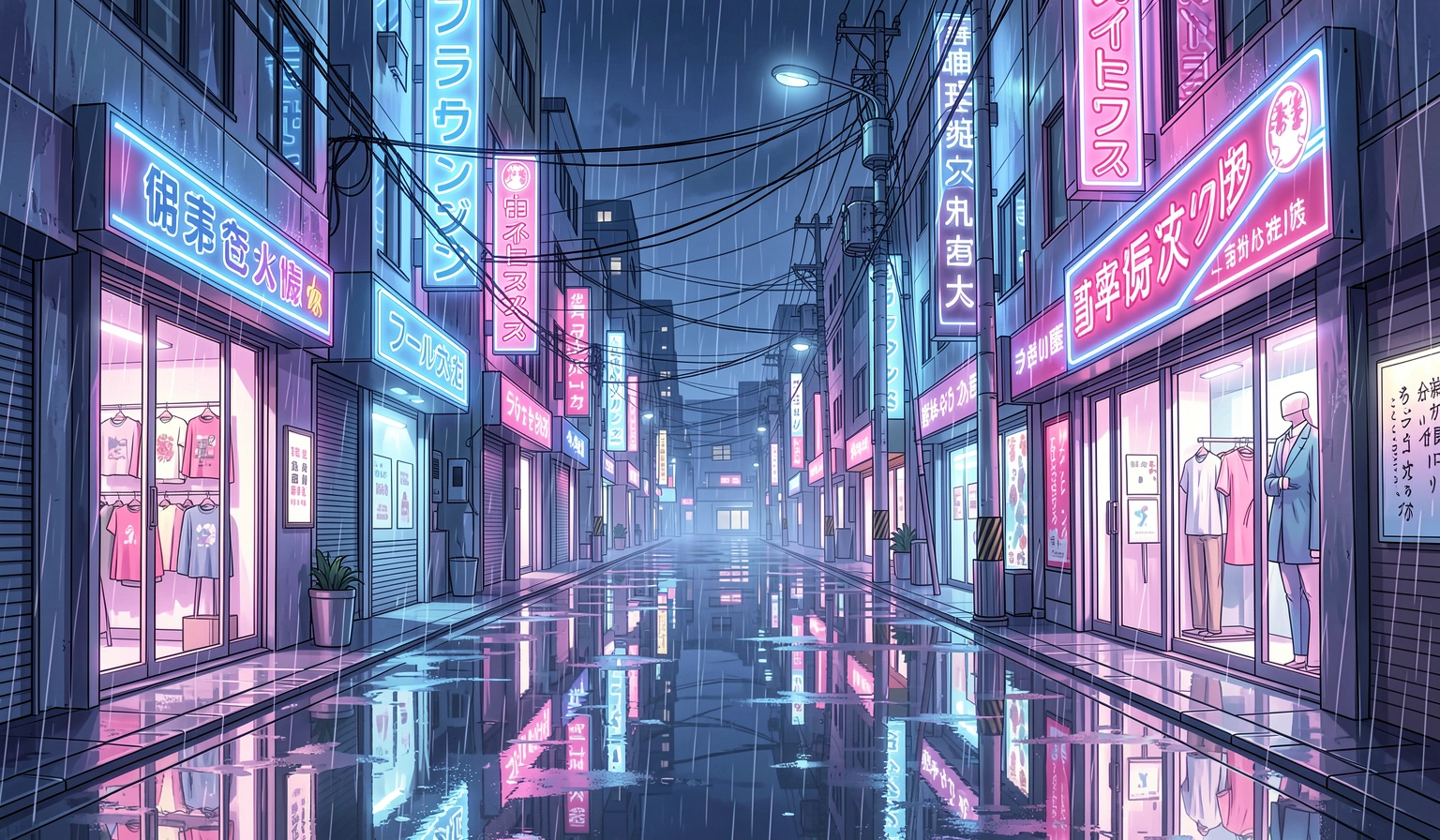 anime background — neon street 4 (free download)
