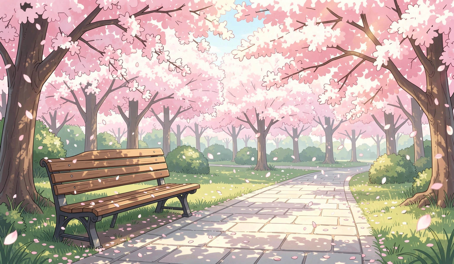 anime background — sakura park 1 (free download)