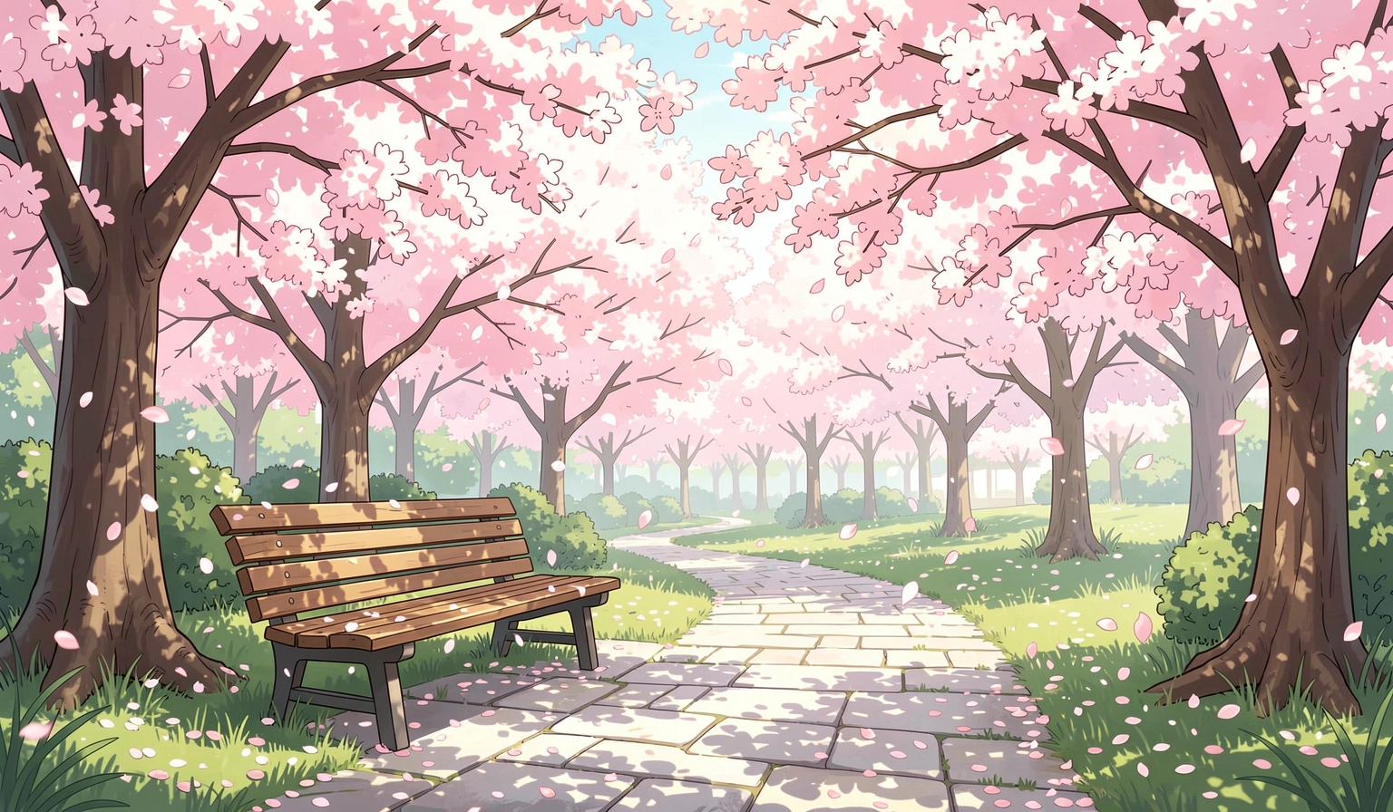 anime background — sakura park 3 (free download)