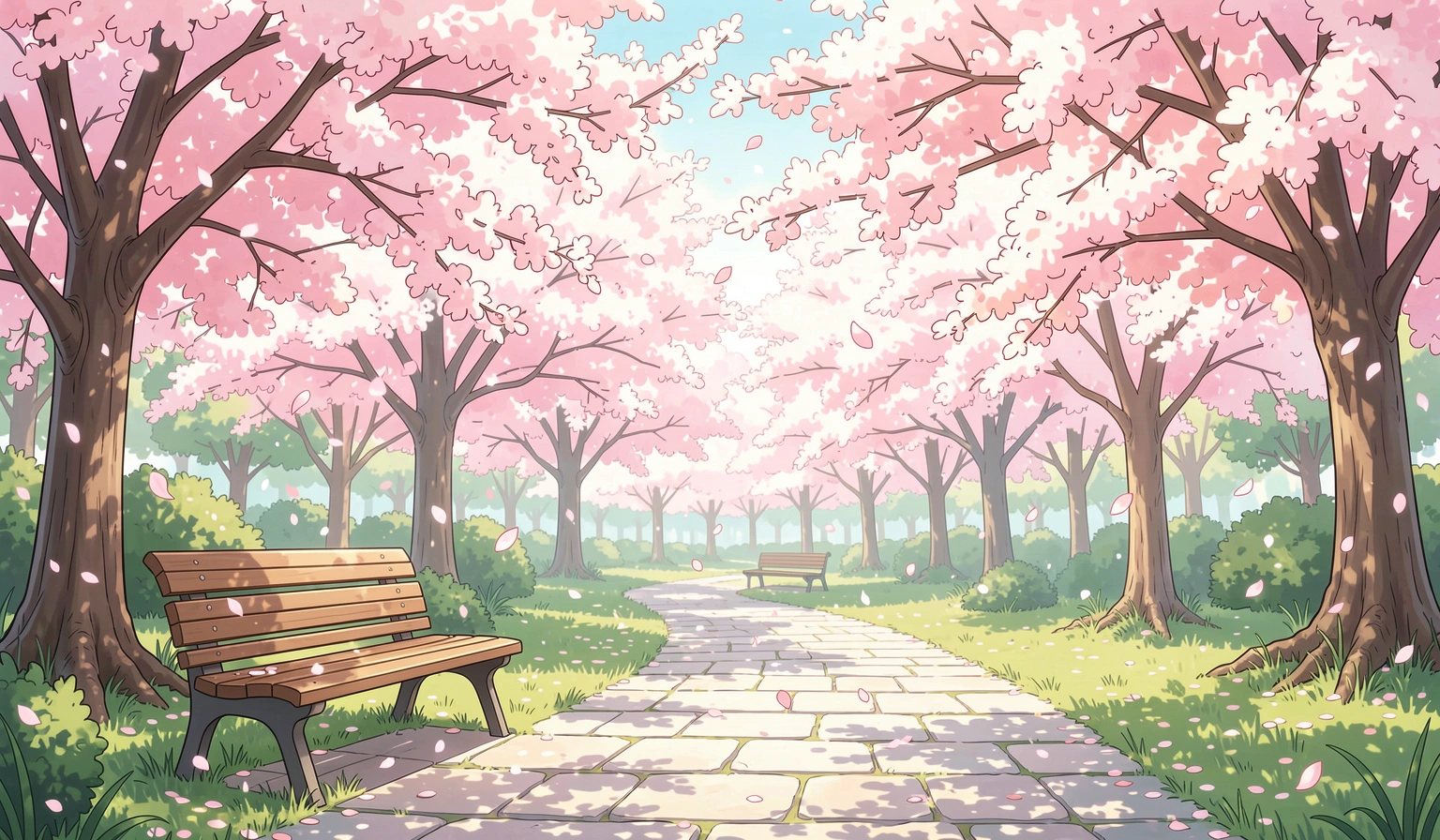 anime background — sakura park 4 (free download)