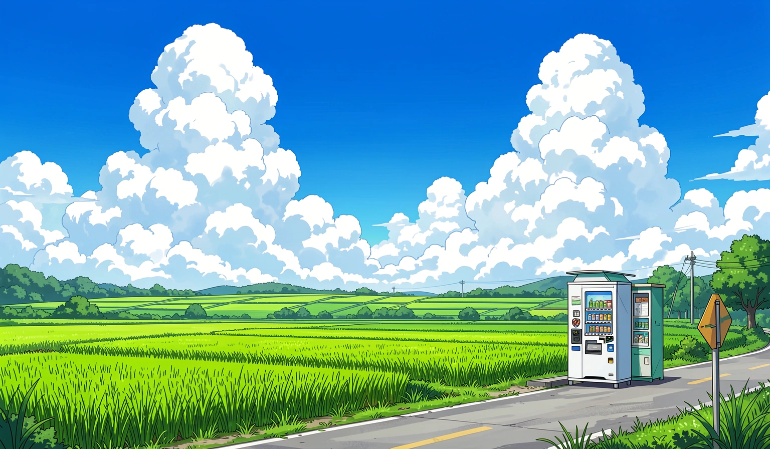 anime background — summer countryside 2 (free download)