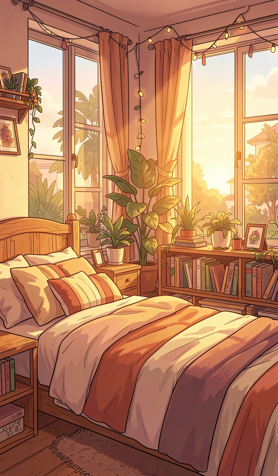 anime wallpaper — cozy room 4 (free download)