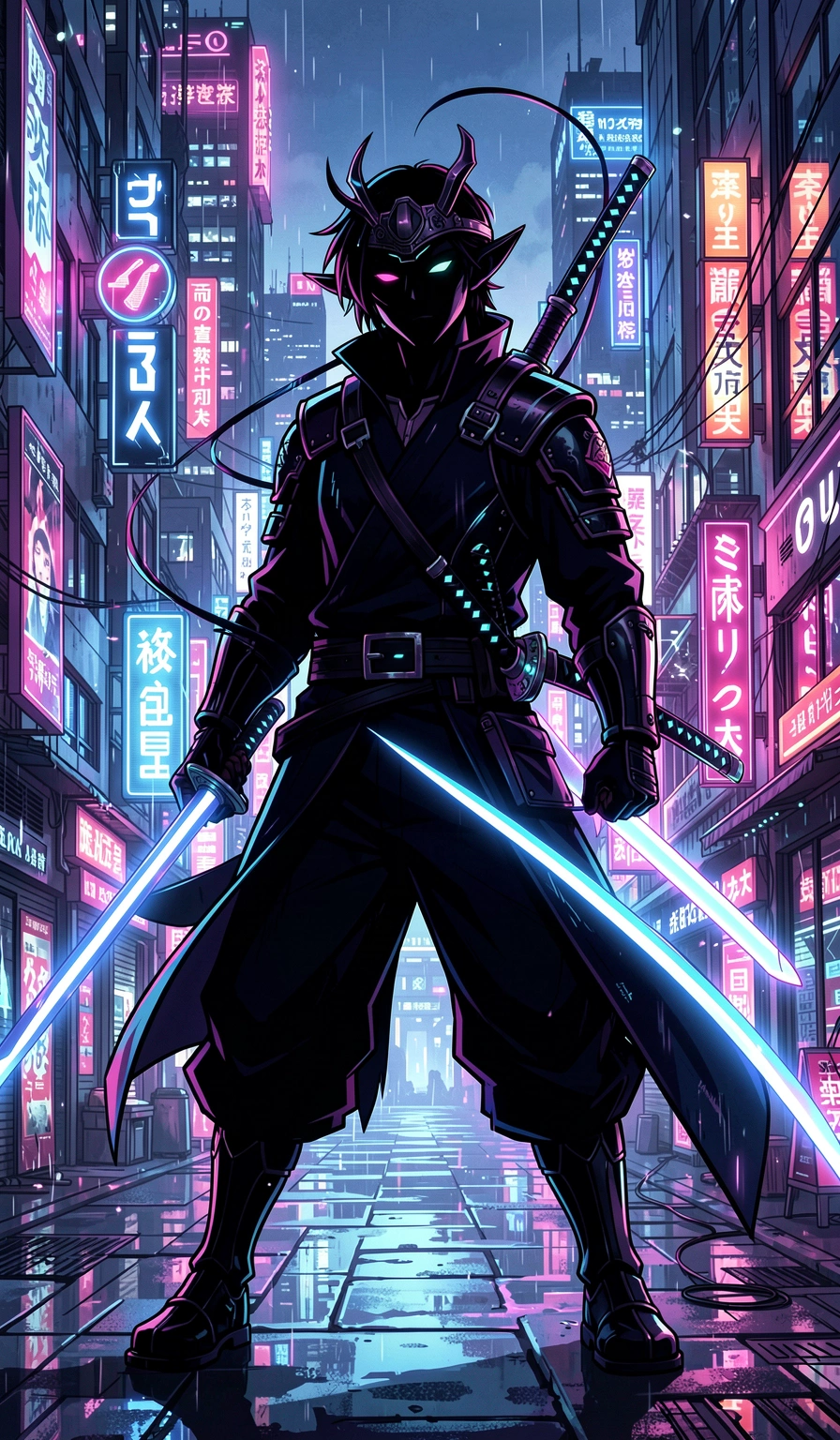 anime wallpaper — cyber samurai 3 (free download)