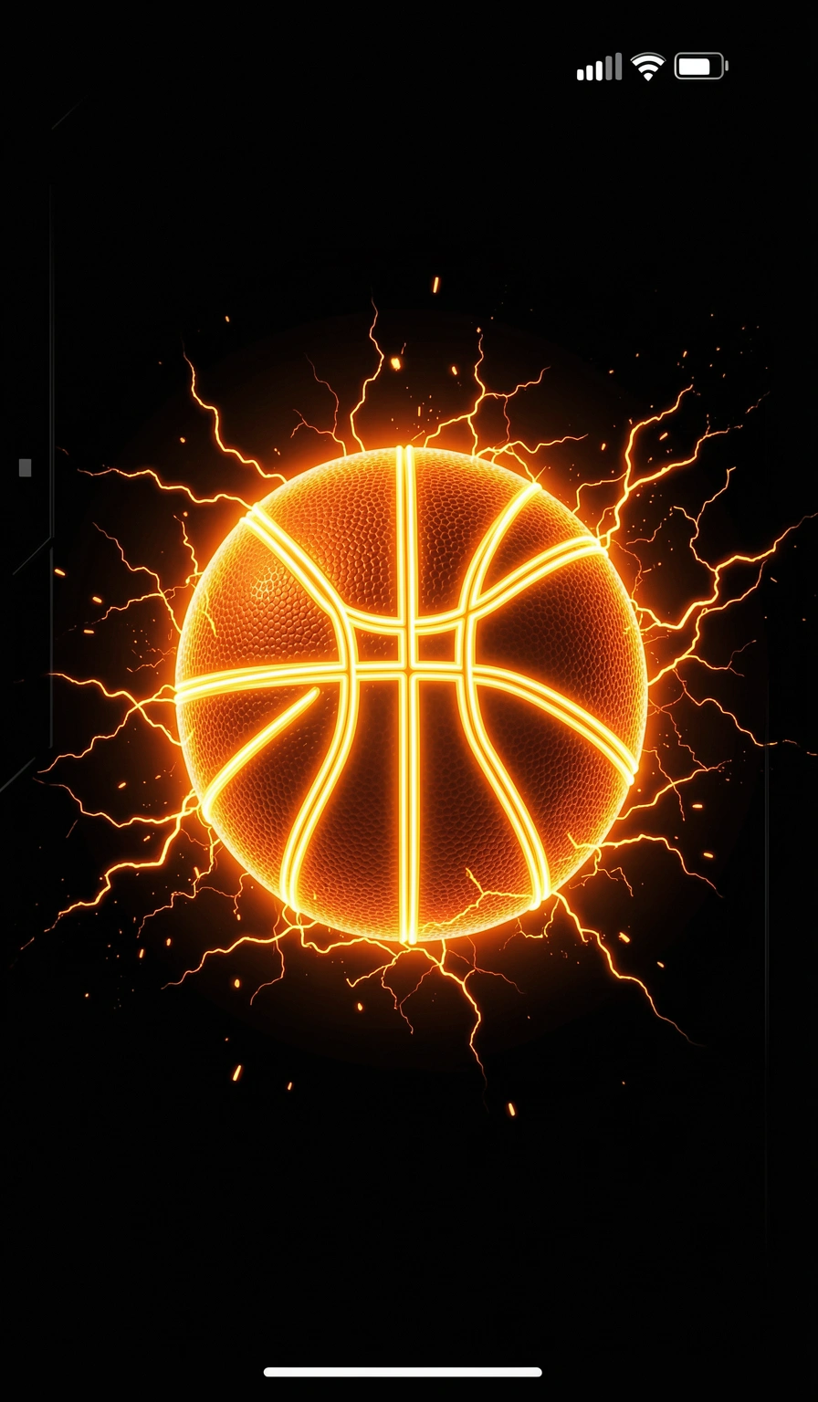basketball wallpaper — neon 1 (free download)