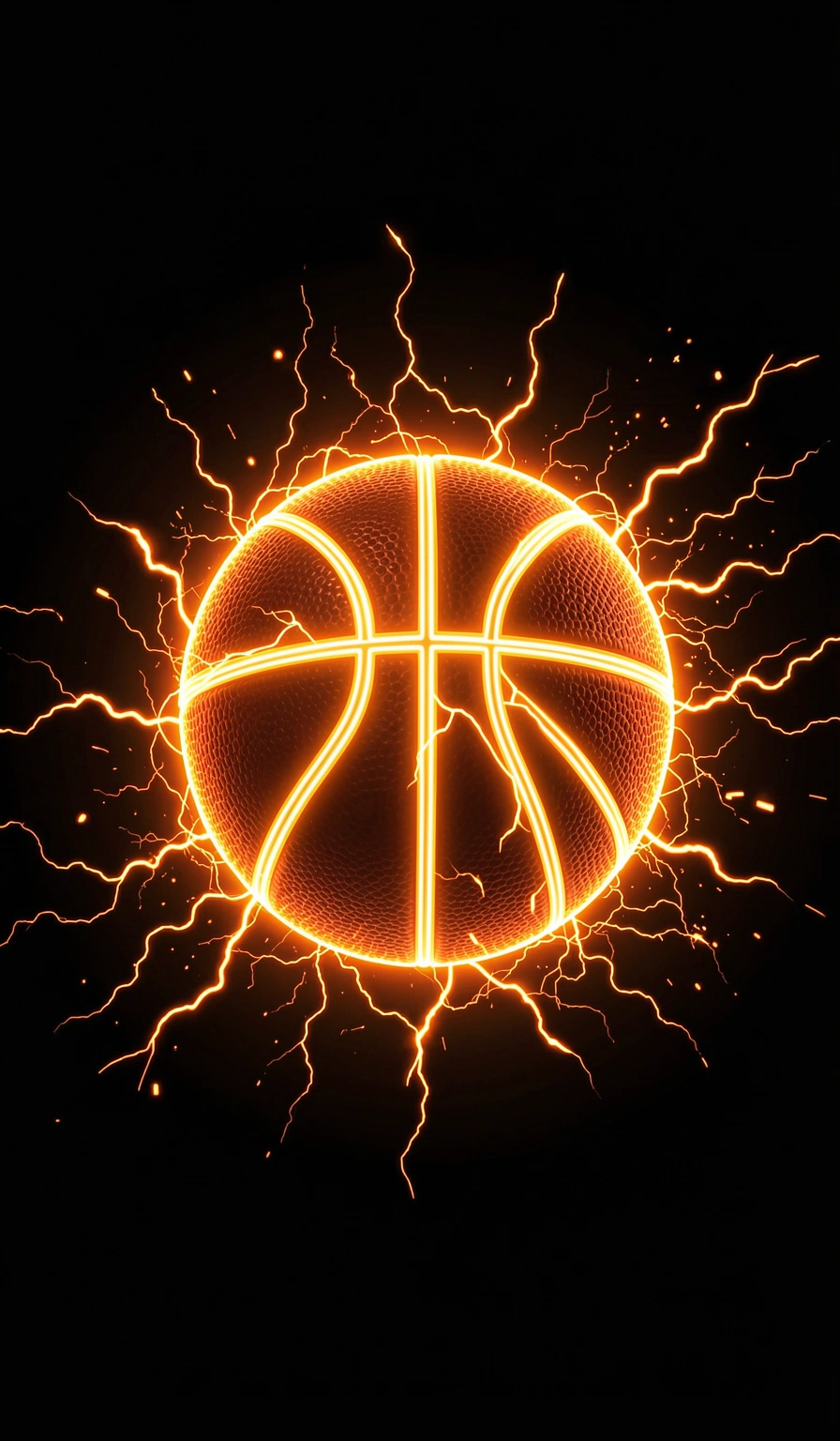 basketball wallpaper — neon 2 (free download)