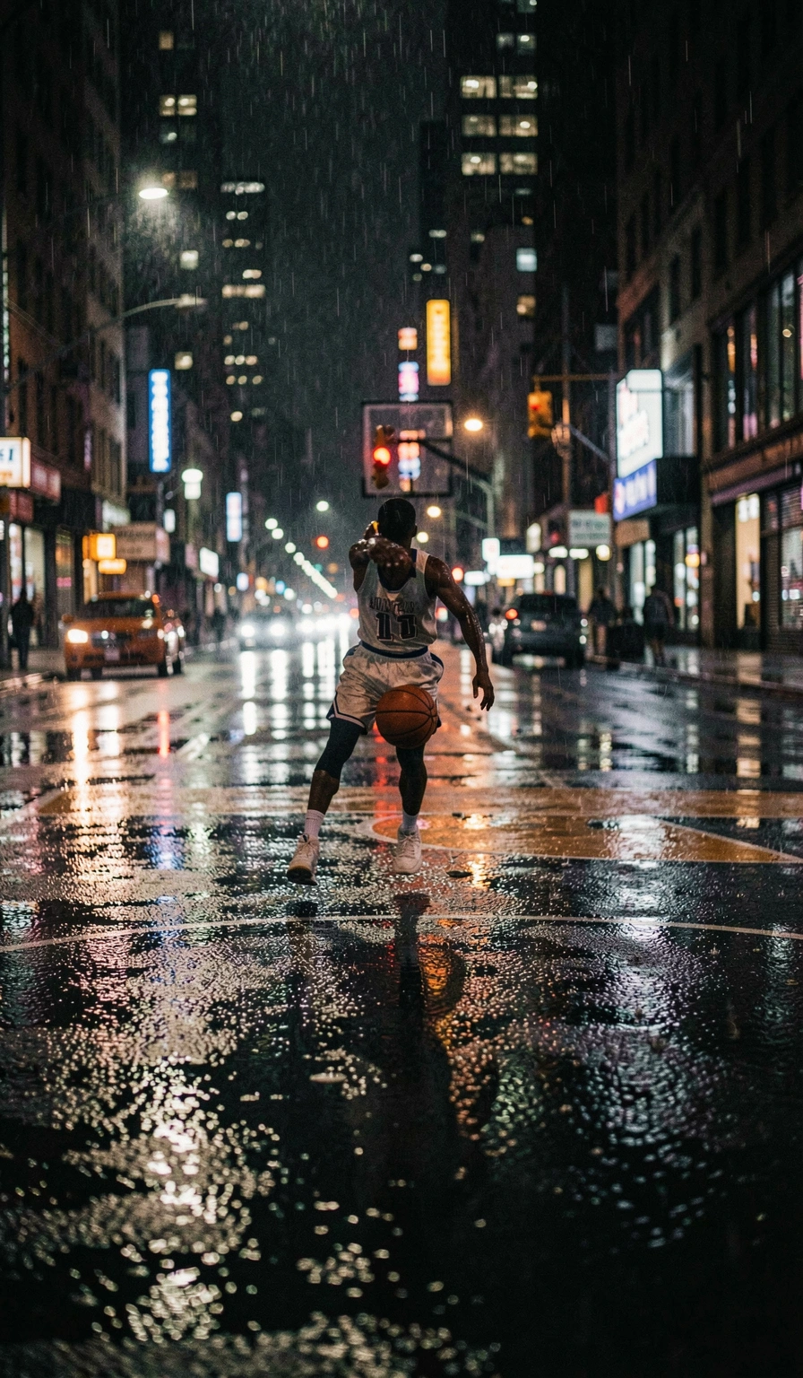 basketball wallpaper — rain court 1 (free download)