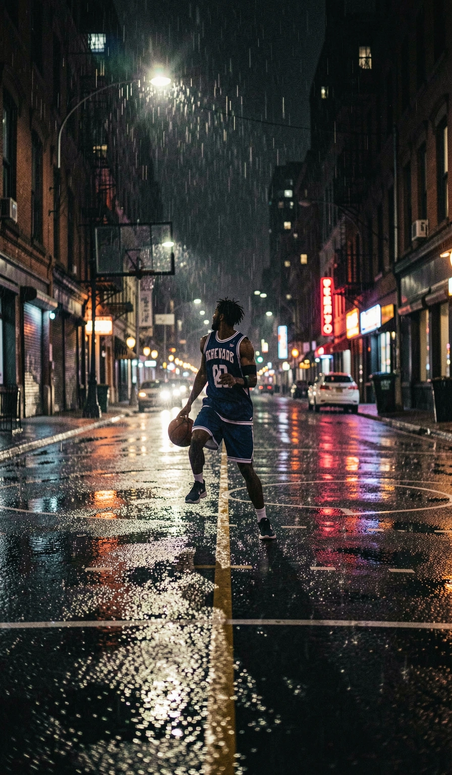 basketball wallpaper — rain court 2 (free download)