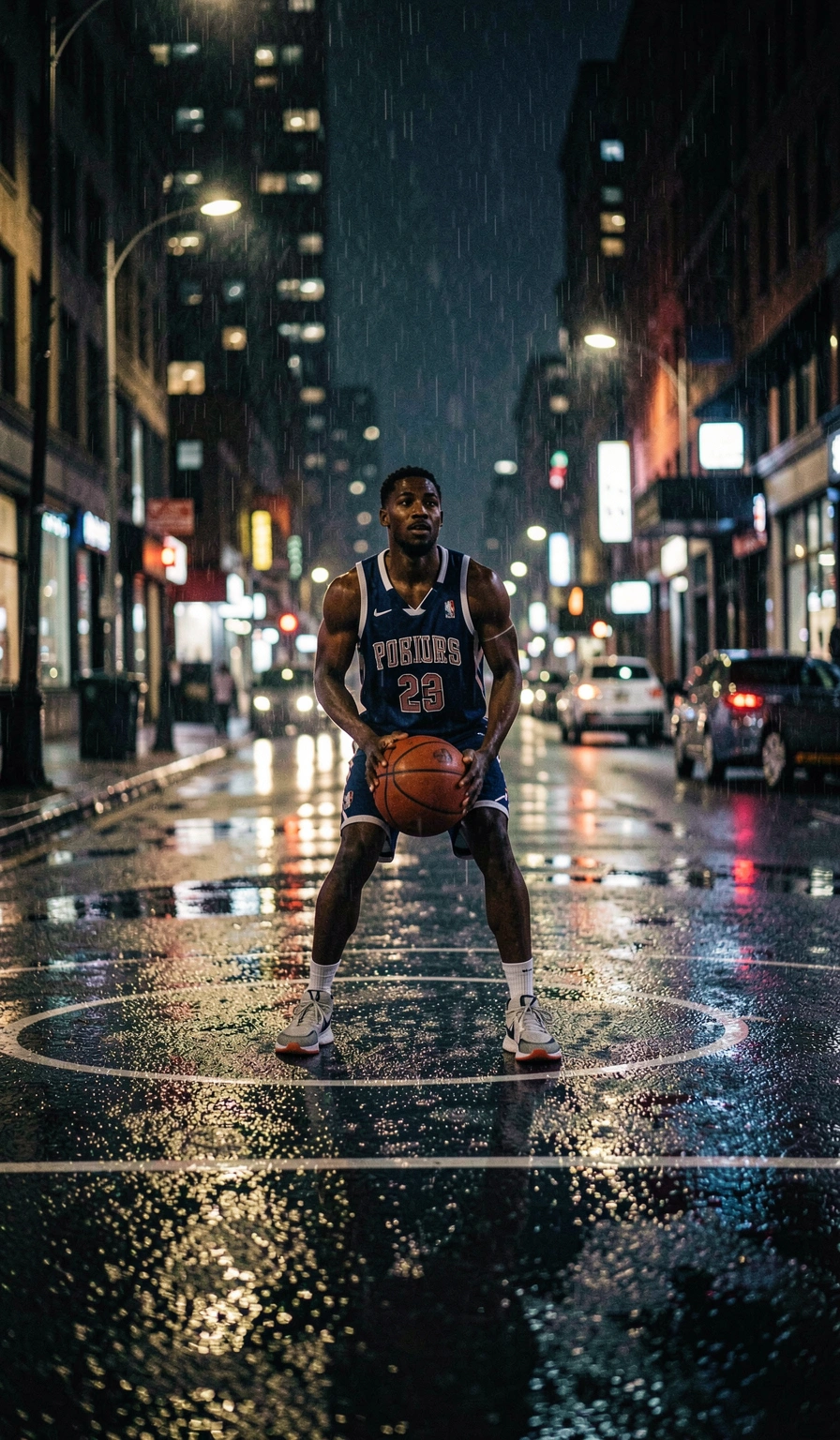 basketball wallpaper — rain court 3 (free download)