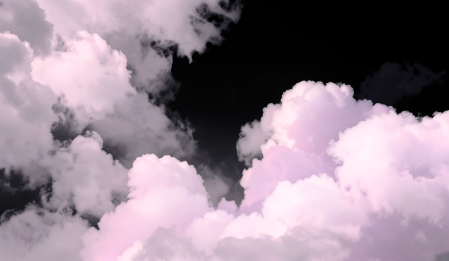 black background — pastel clouds 3 (free download)