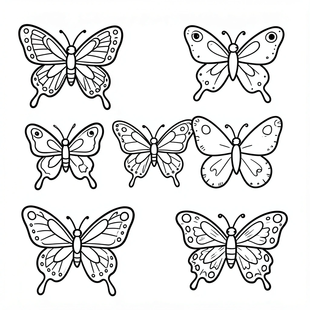 butterfly drawing — doodle set 1 (free download)