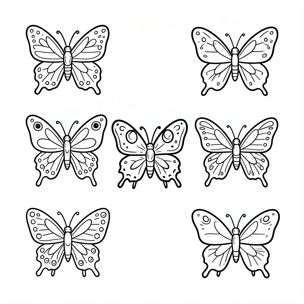 butterfly drawing — doodle set 2 (free download)