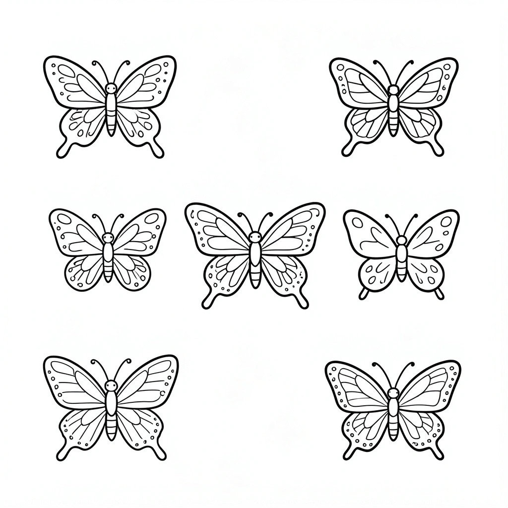 butterfly drawing — doodle set 3 (free download)