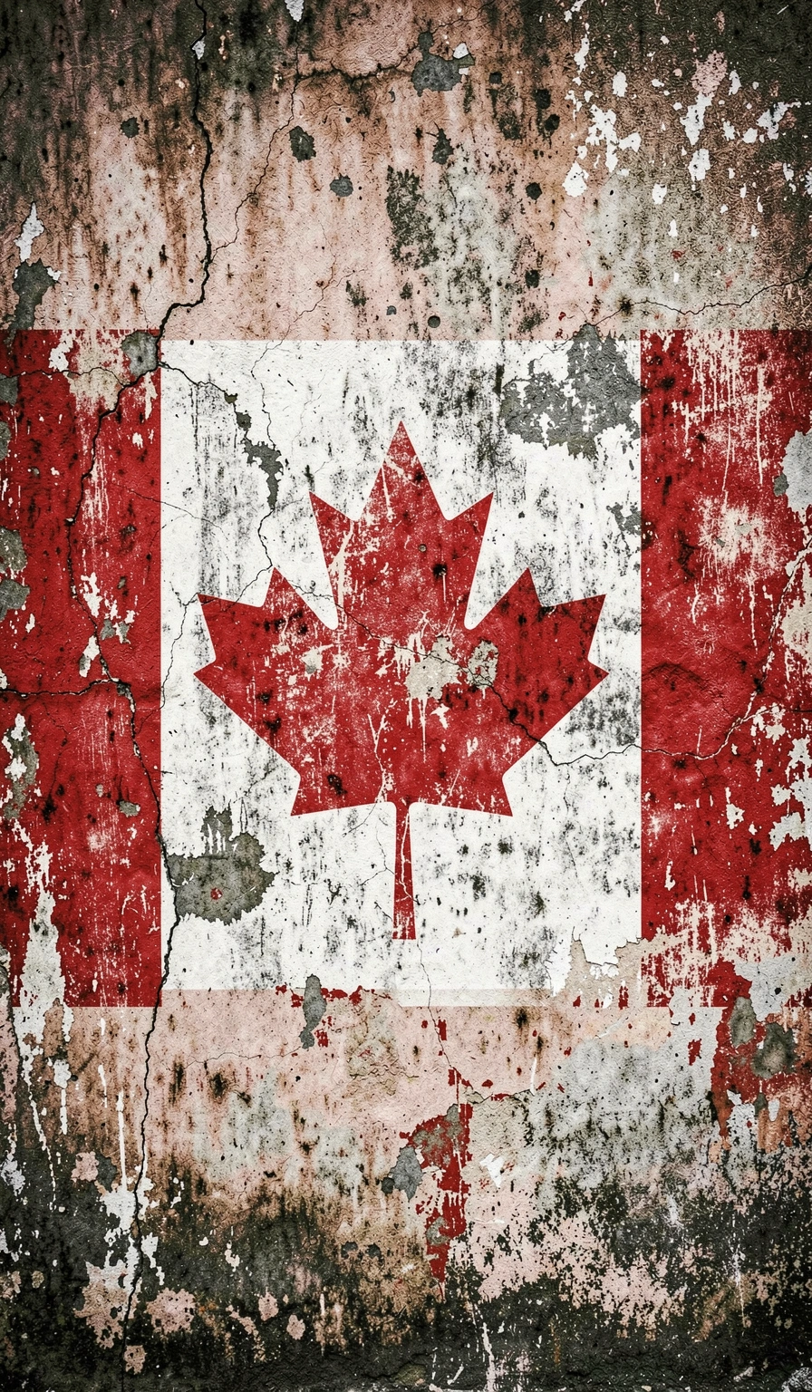 canada flag wallpaper — grunge 1 (free download)