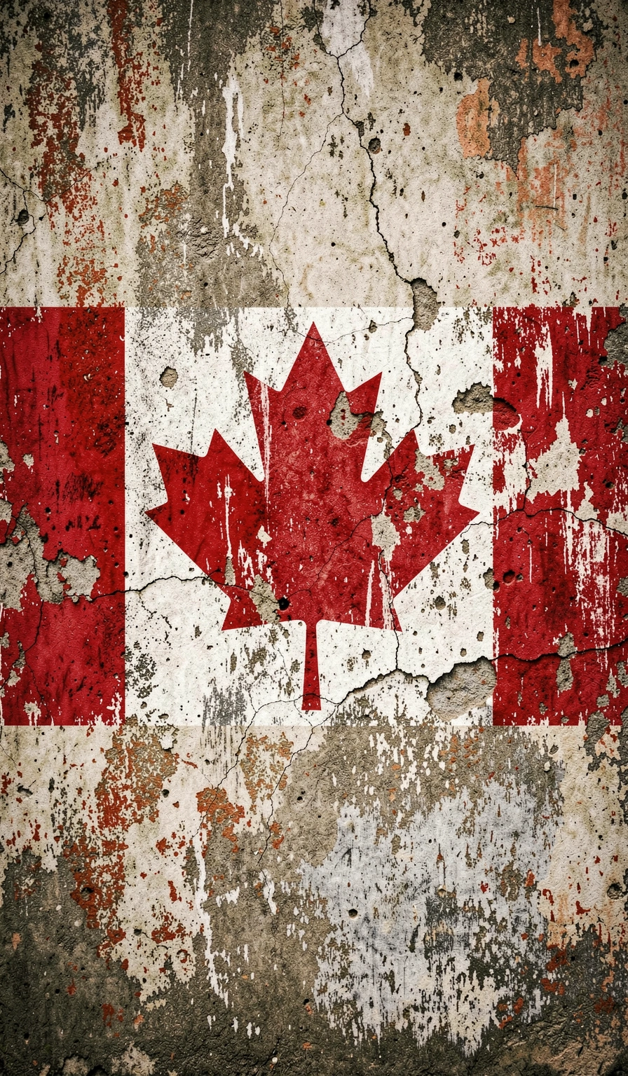 canada flag wallpaper — grunge 3 (free download)