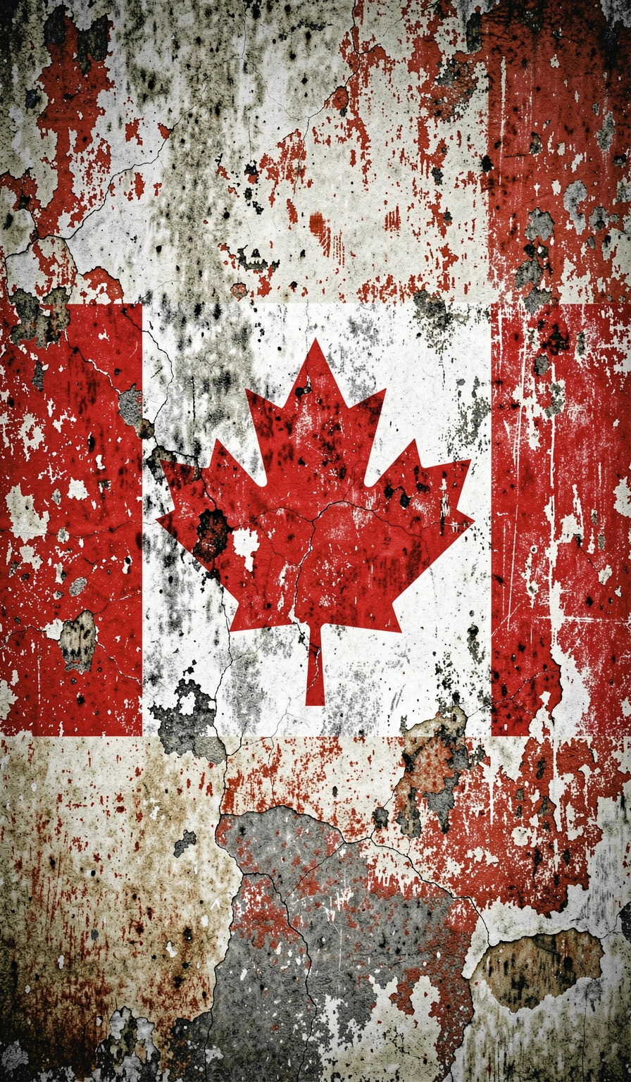 canada flag wallpaper — grunge 4 (free download)