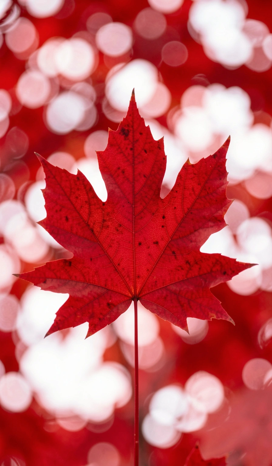 canada flag wallpaper — maple autumn 1 (free download)
