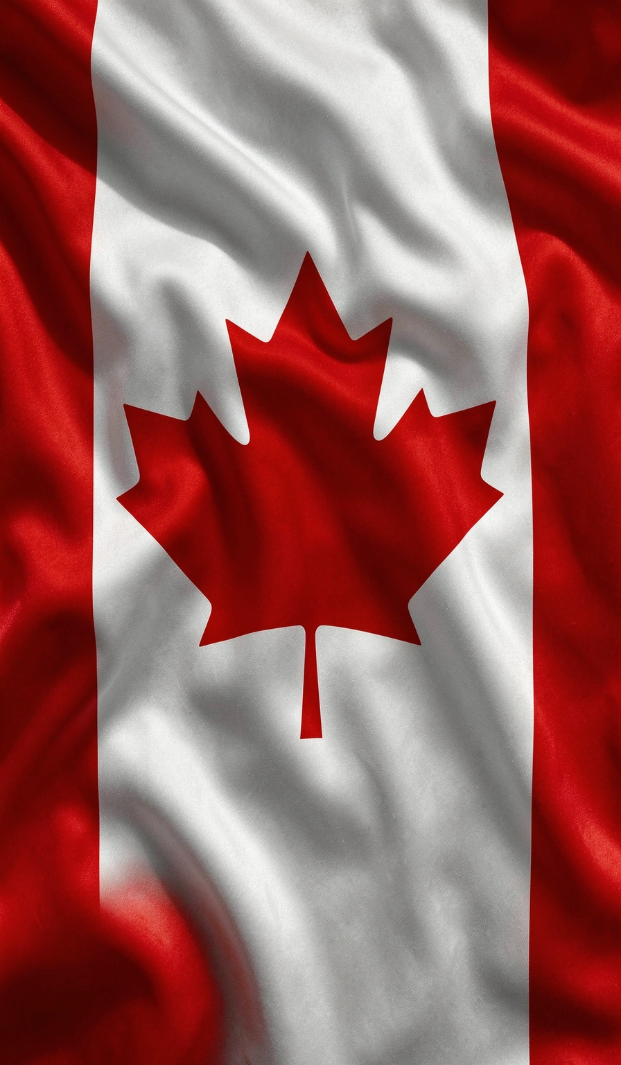 canada flag wallpaper — maple silk 2 (free download)