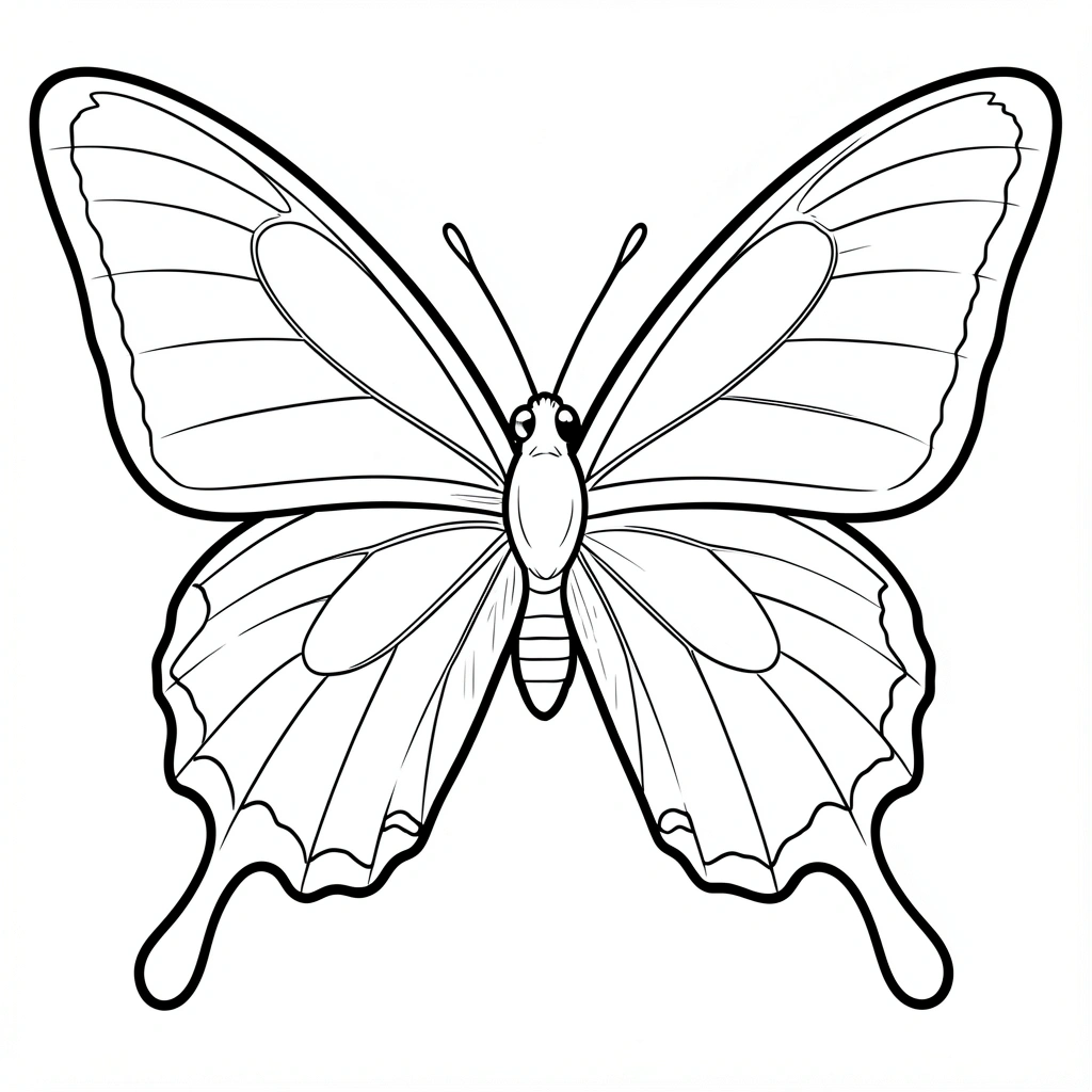 coloring pages — butterfly 1 (free download)