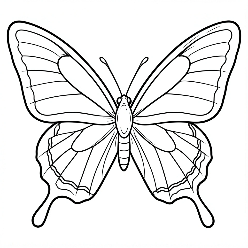 coloring pages — butterfly 2 (free download)