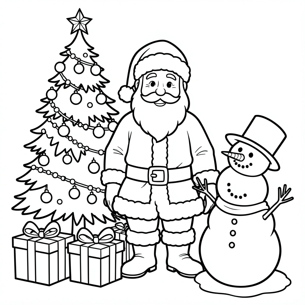 coloring pages — christmas secular 1 (free download)