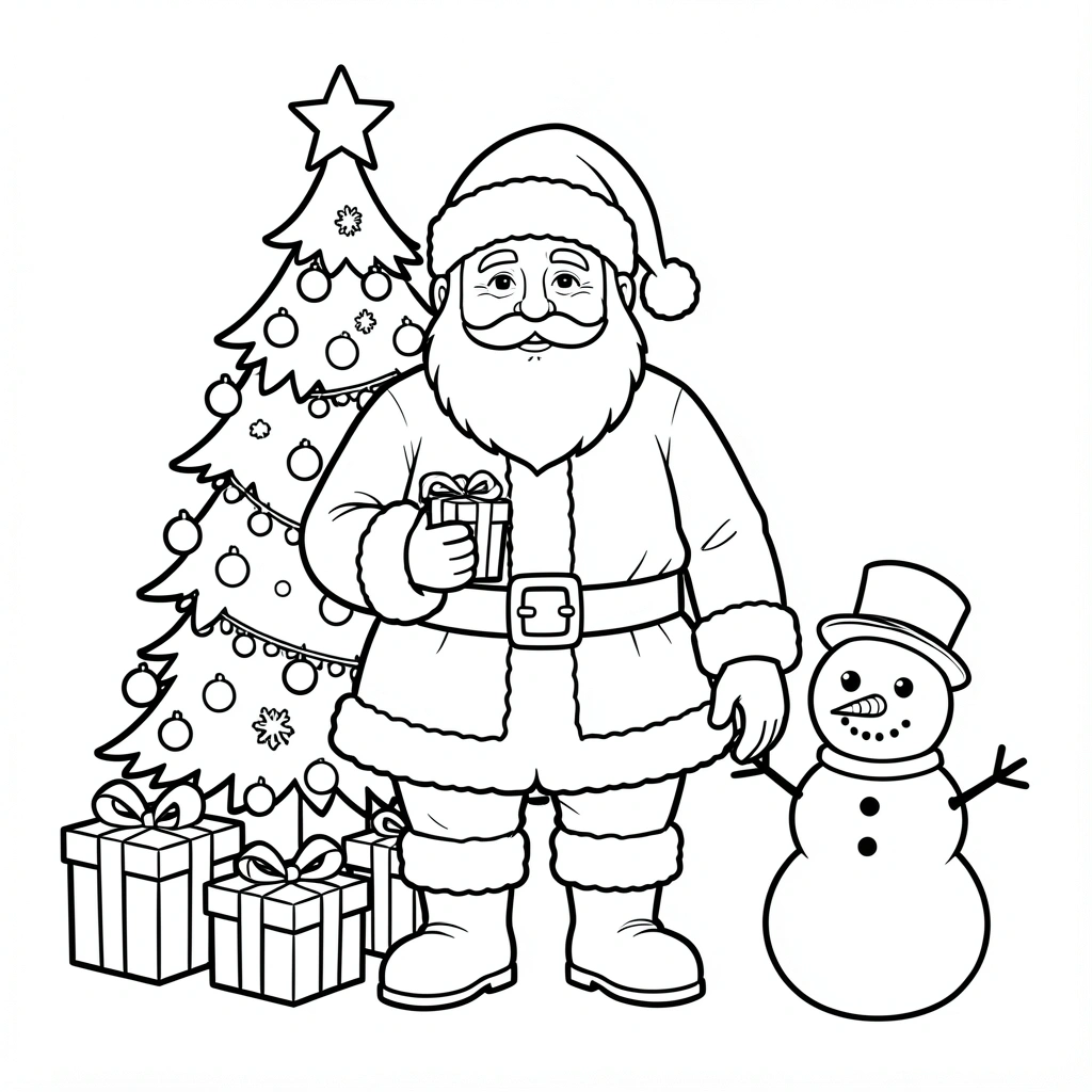 coloring pages — christmas secular 3 (free download)
