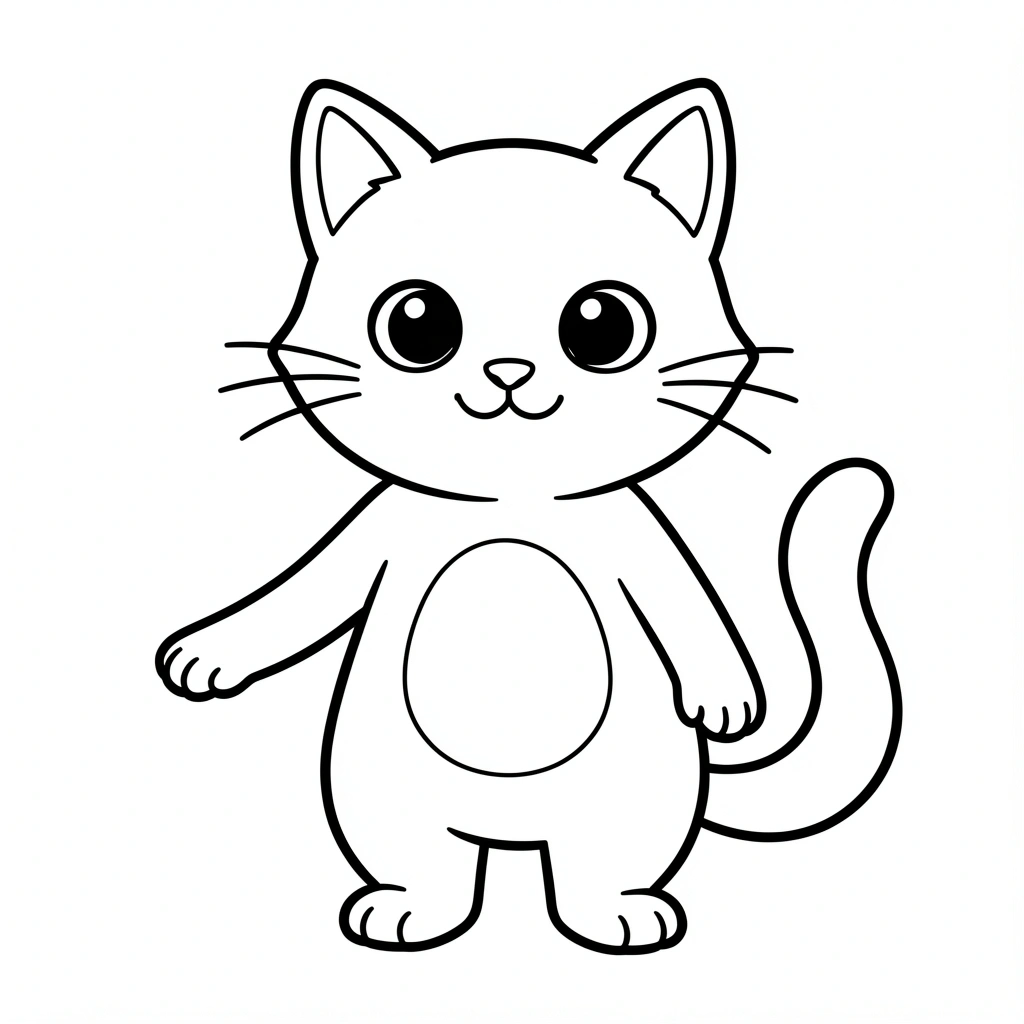 coloring pages — cute cat 3 (free download)