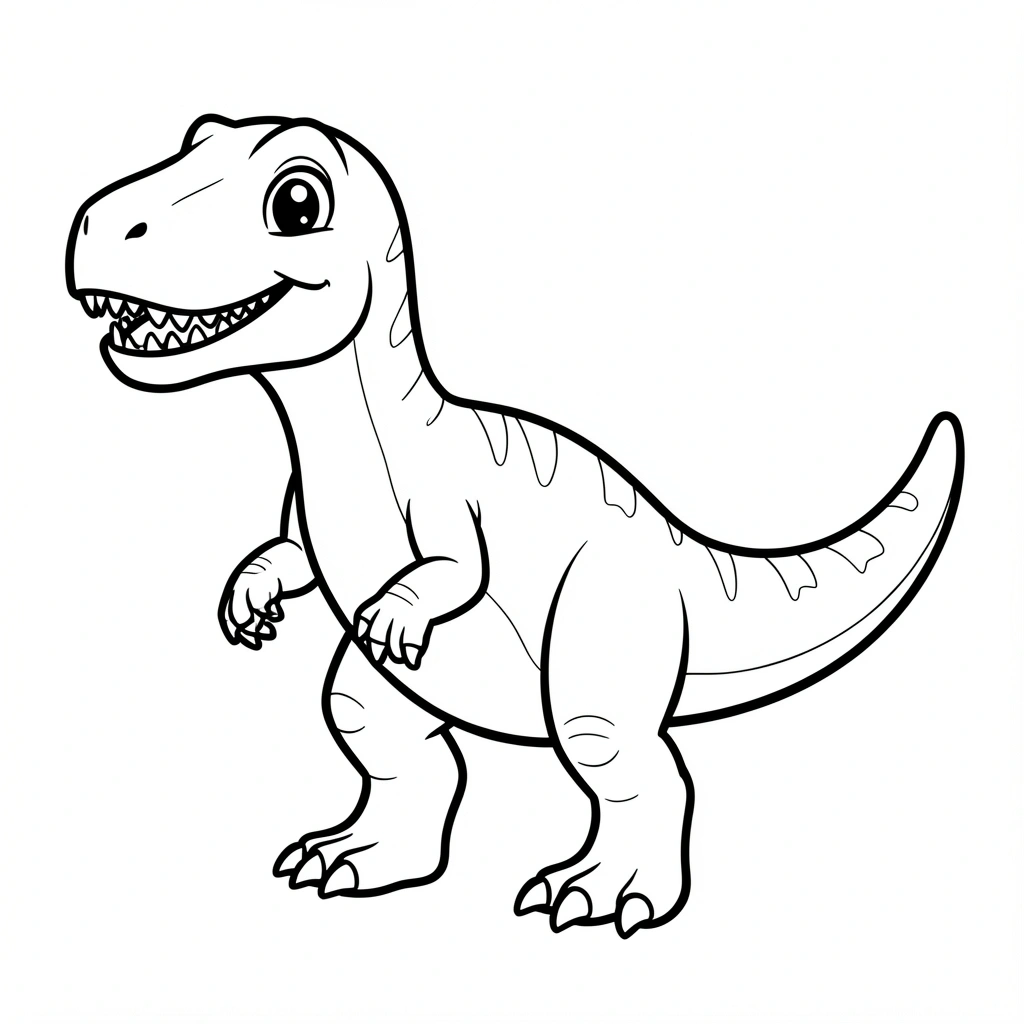 coloring pages — friendly dino 1 (free download)