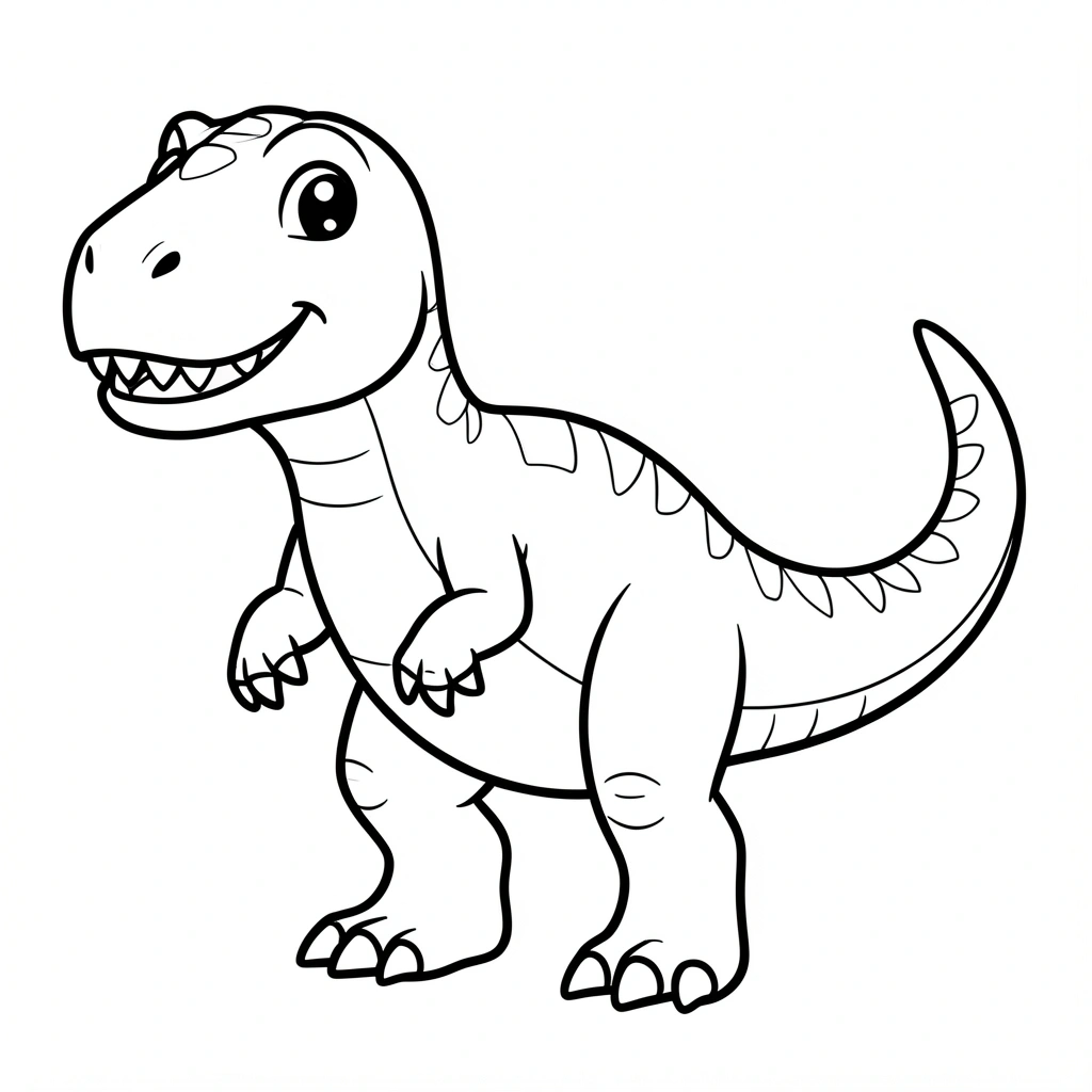 coloring pages — friendly dino 2 (free download)