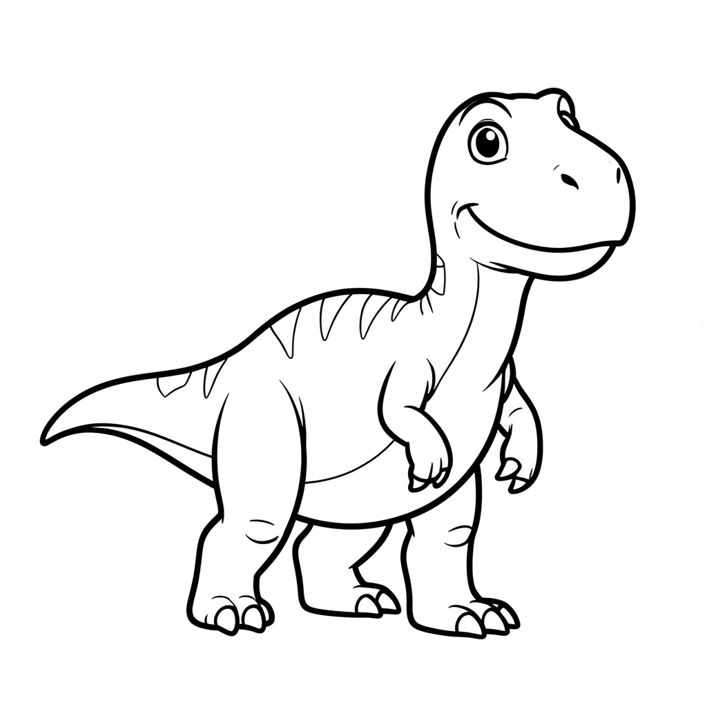coloring pages — friendly dino 3 (free download)