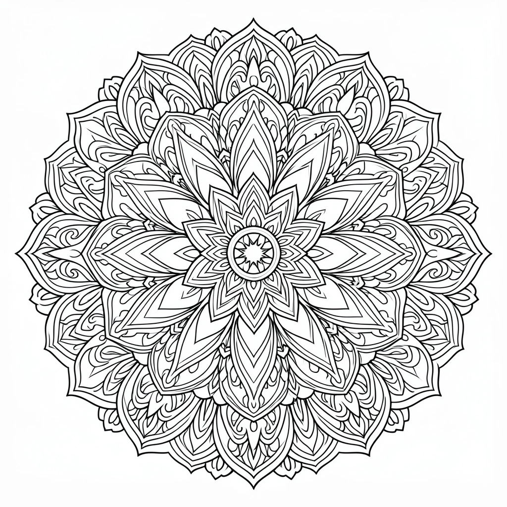 coloring pages — mandala 1 (free download)