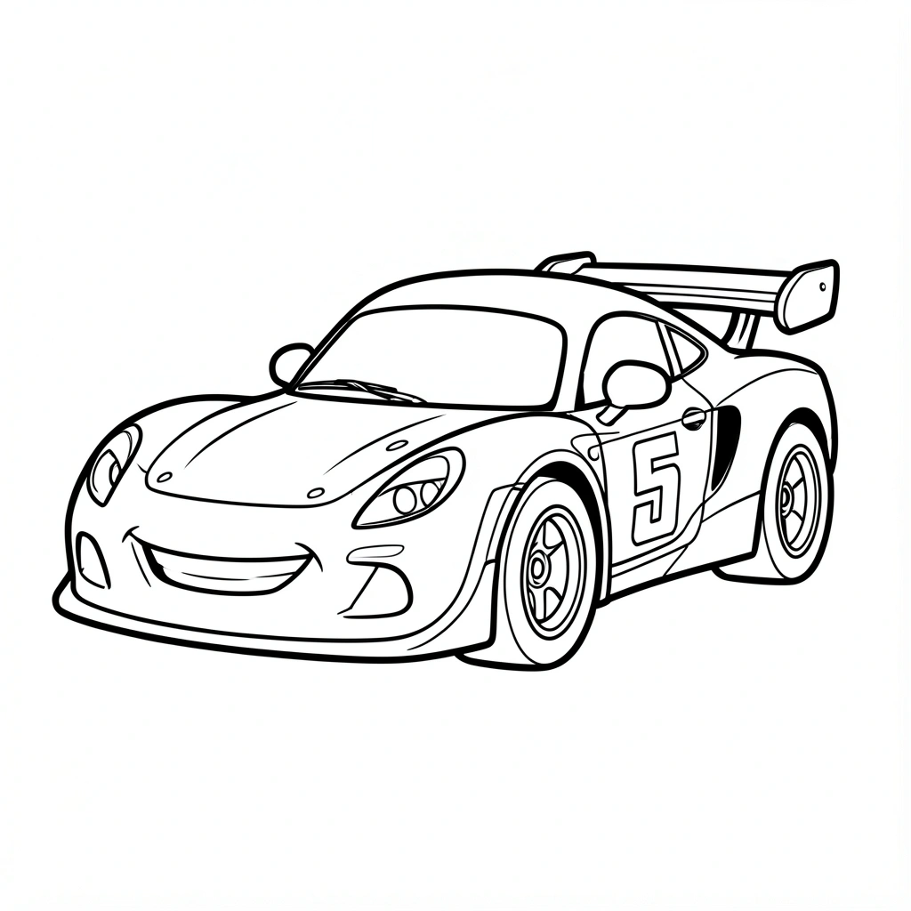 coloring pages — race car 1 (free download)