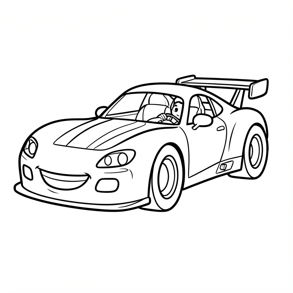 coloring pages — race car 2 (free download)