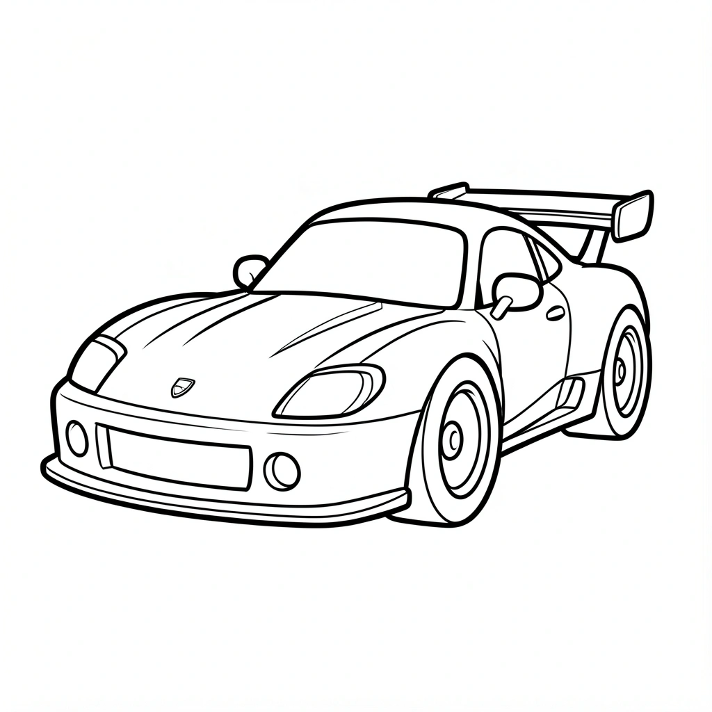 coloring pages — race car 3 (free download)