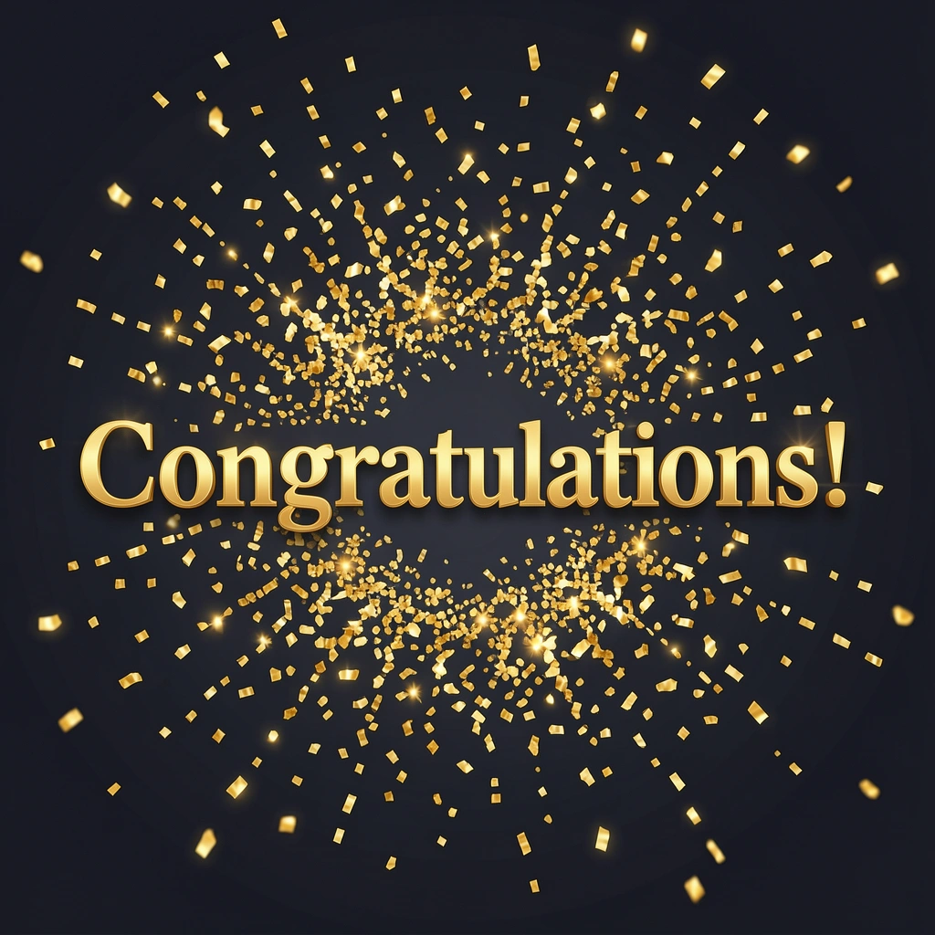 congratulations images — confetti gold 3 (free download)