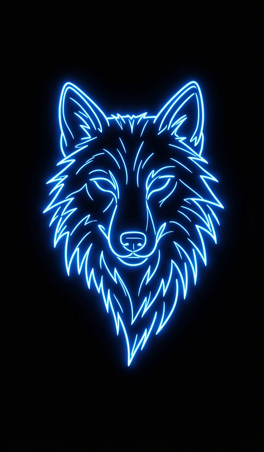 cool wallpapers — neon wolf 3 (free download)