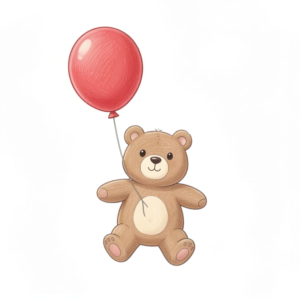 cute drawings — bear balloon 1 (free download)