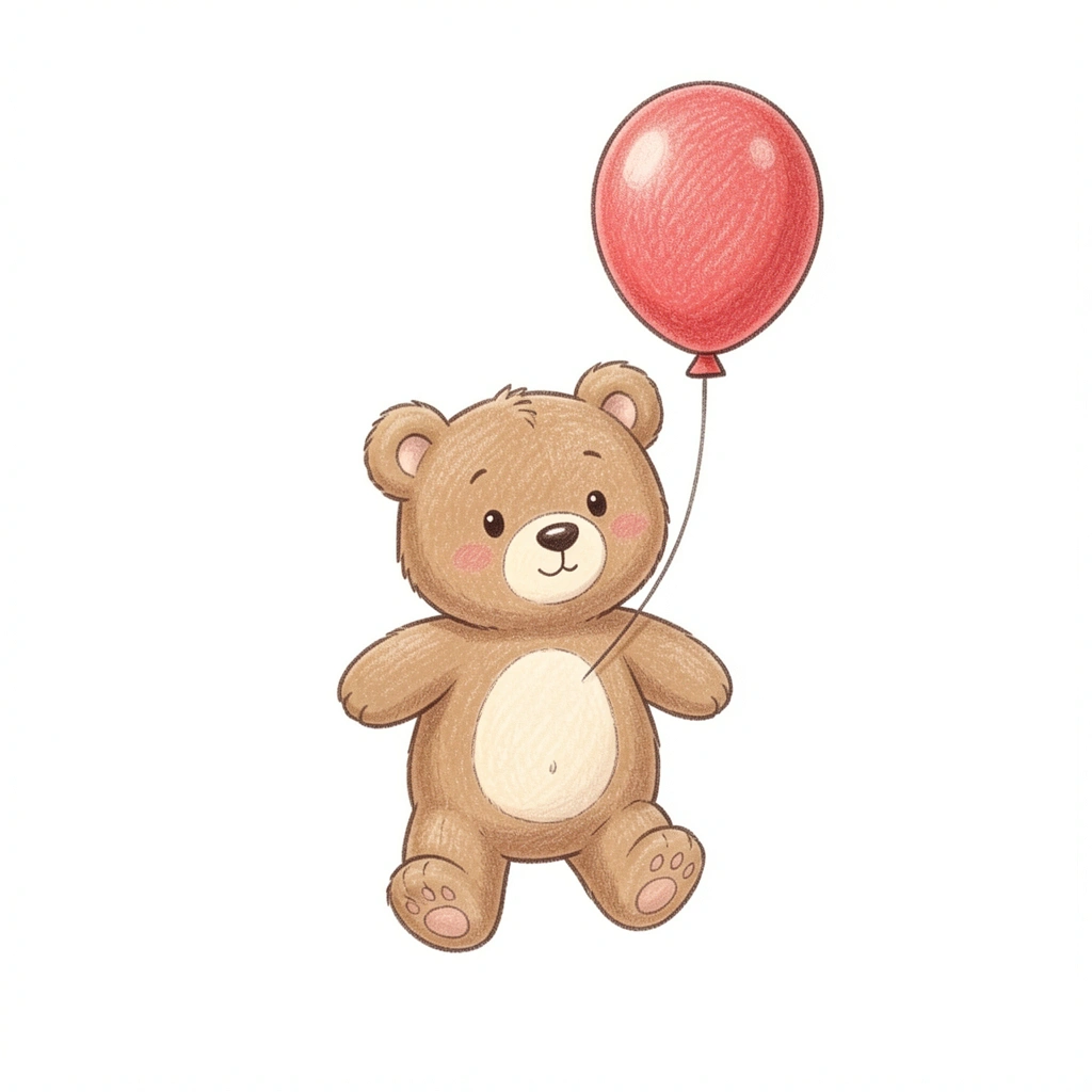 cute drawings — bear balloon 2 (free download)