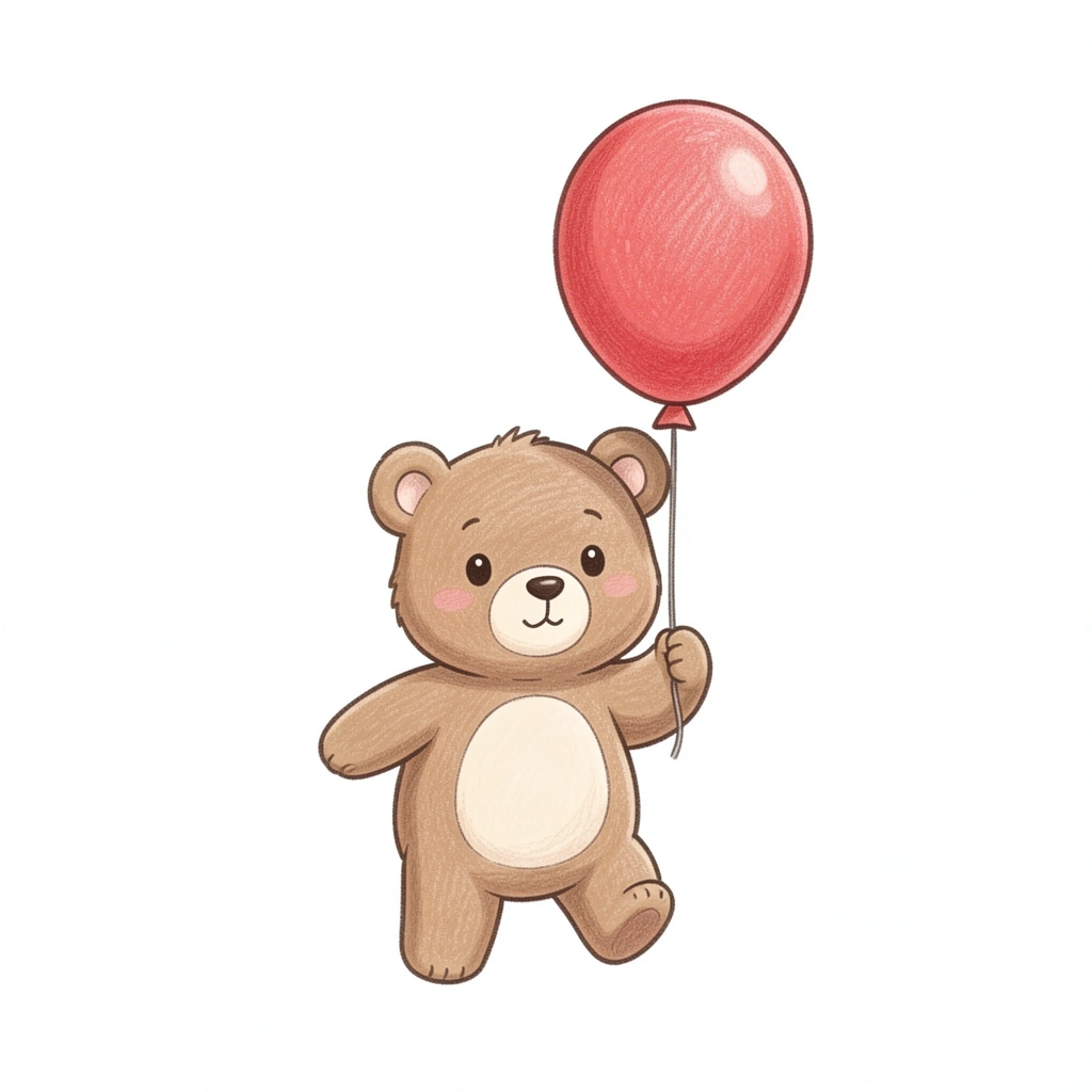 cute drawings — bear balloon 3 (free download)