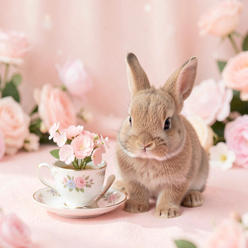 cute pictures — bunny teacup 2 (free download)