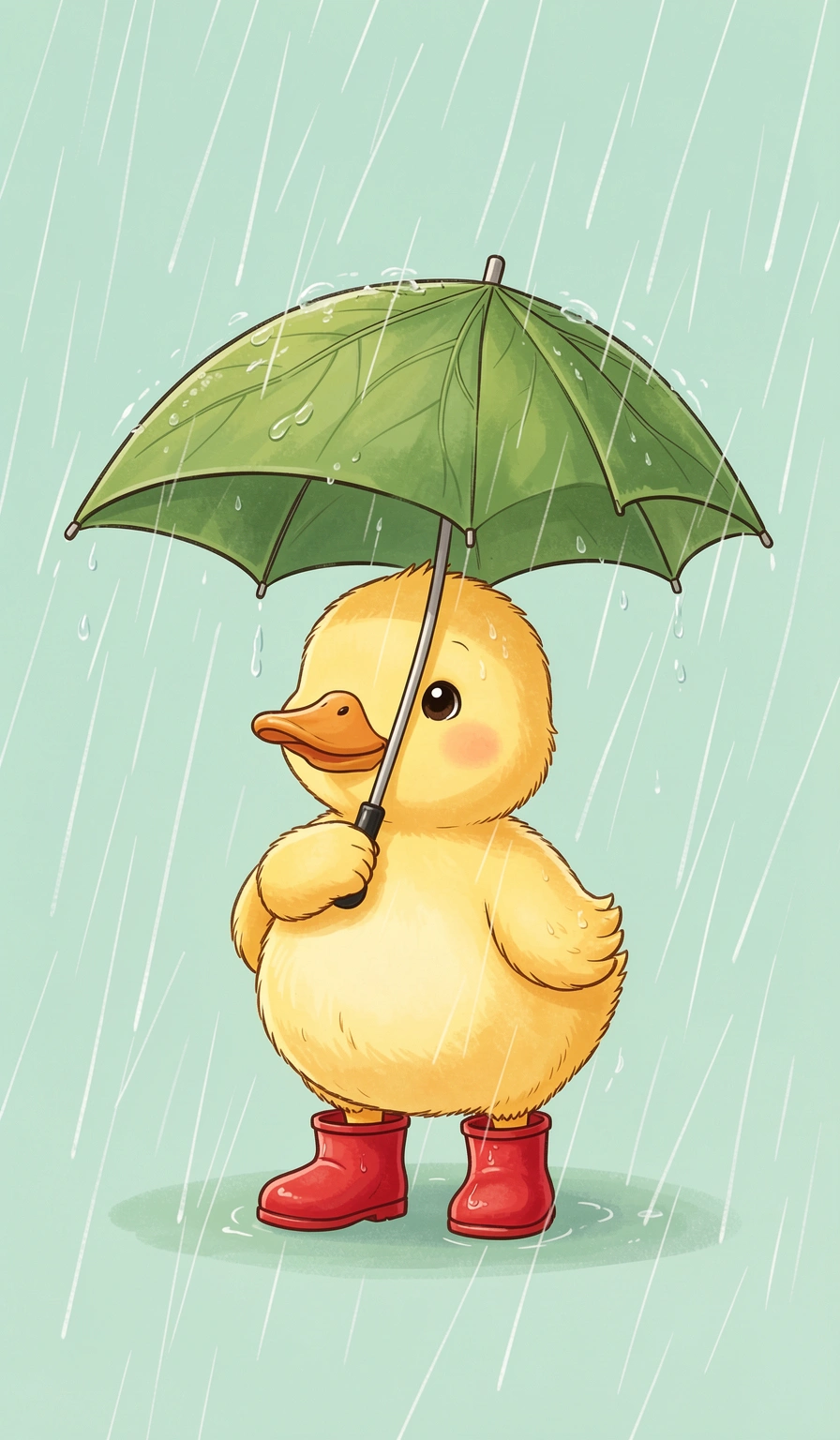 cute wallpapers — duck rain 1 (free download)