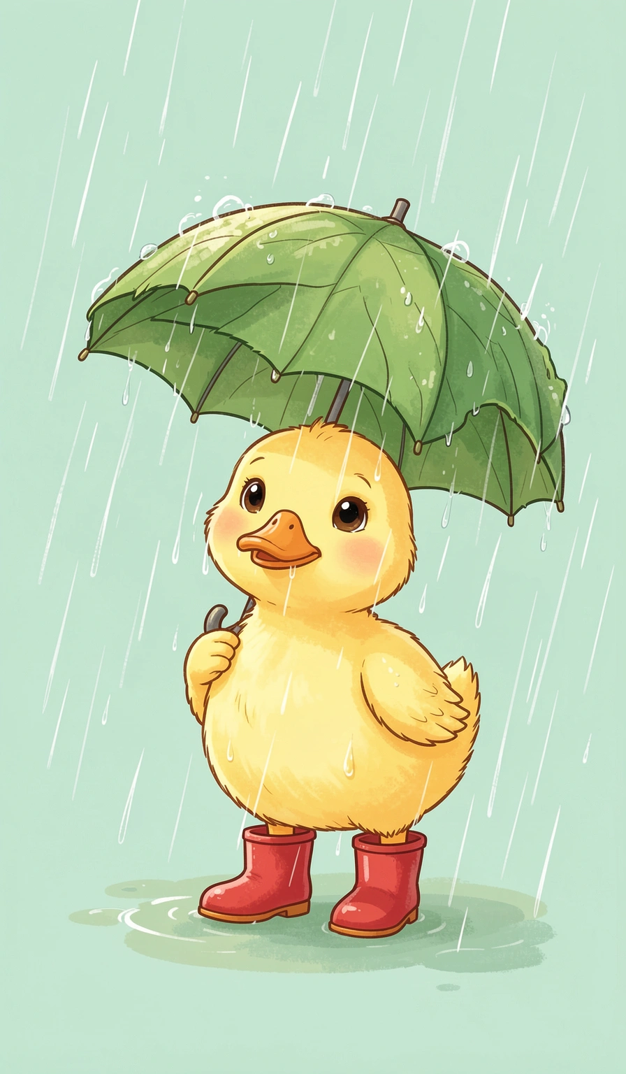 cute wallpapers — duck rain 2 (free download)