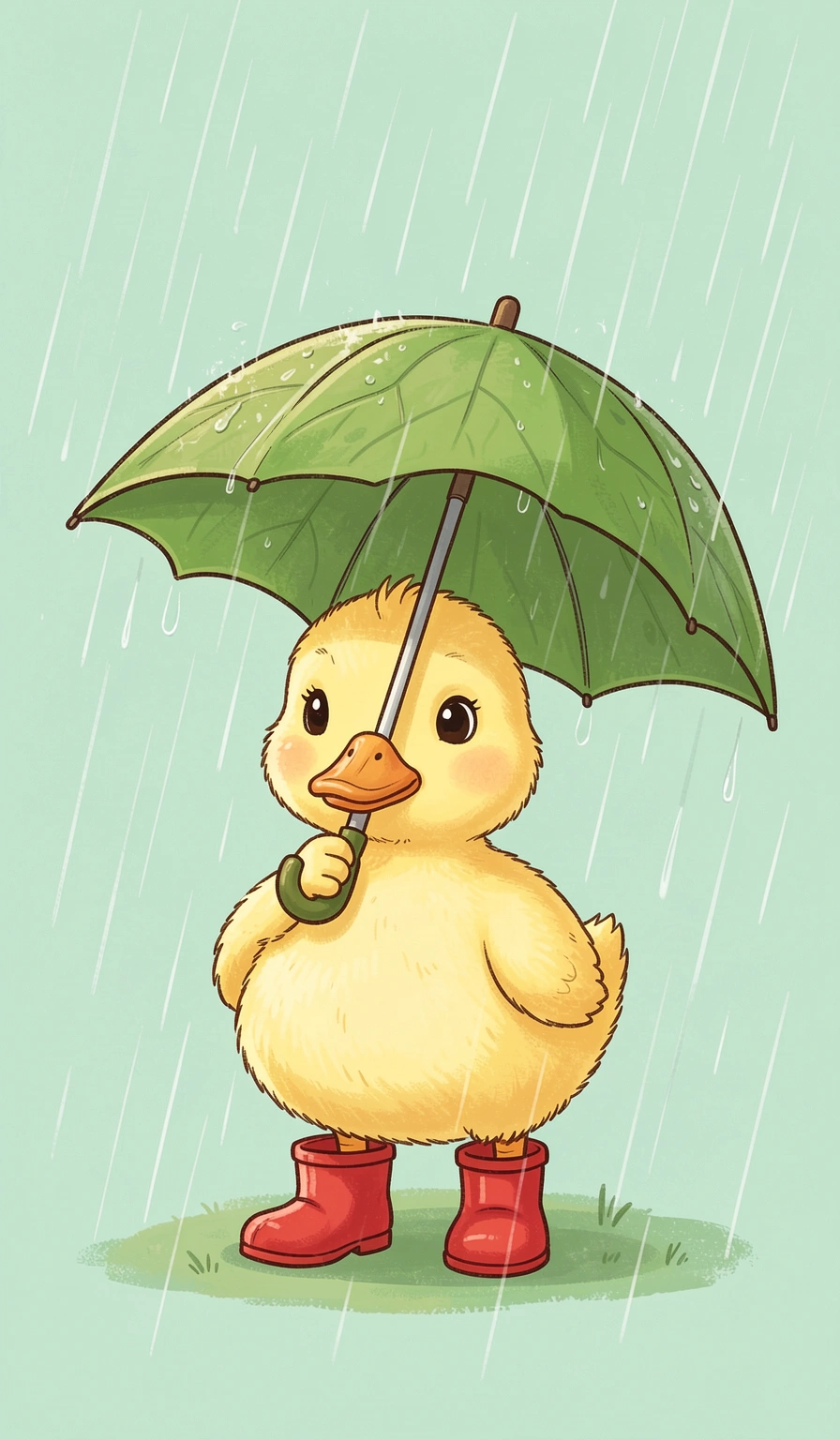 cute wallpapers — duck rain 4 (free download)
